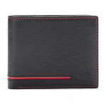 Men Black Genuine Leather Wallet