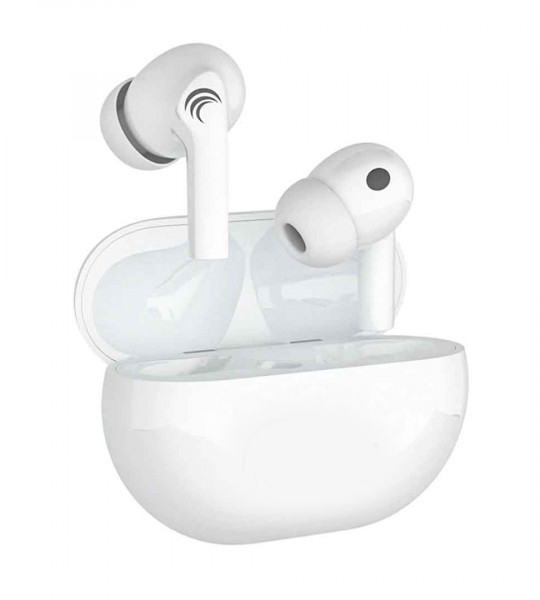 White Solid BroPods CB01 Waterproof Earbuds With 25 Hours Playtime