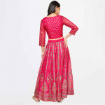 Women Floral Printed Blouse with Lehenga