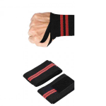 Black & Red Solid Wrist Bands