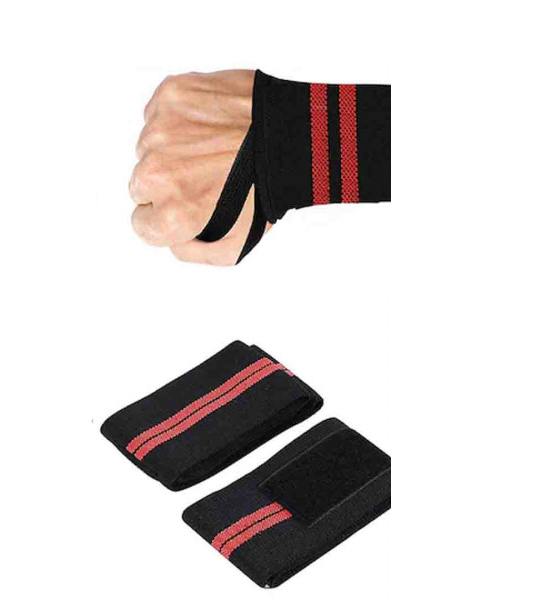 Black & Red Solid Wrist Bands