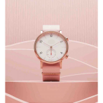 Rose Gold-Toned Solid Hybrid Smart Watches MMT-RG36-WHRGBK-NA-PKRG18-White