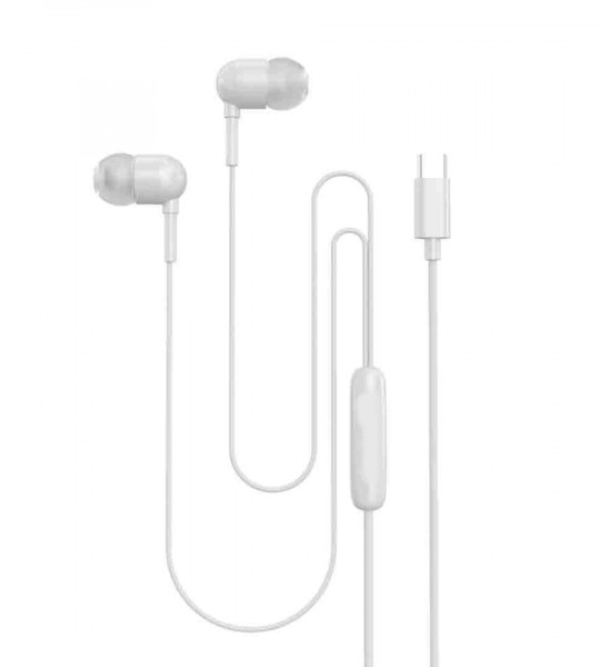 White Solid Type-C Headphones