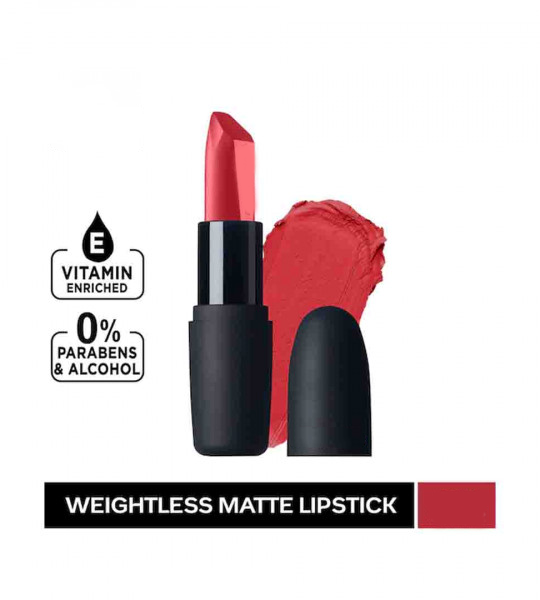 Weightless Matte Finish Hydrating Lipstick with Almond Oil - Pink Sugar 04