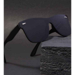 Unisex Black Lens & Black Sunglasses with Polarised and UV Protected Lens