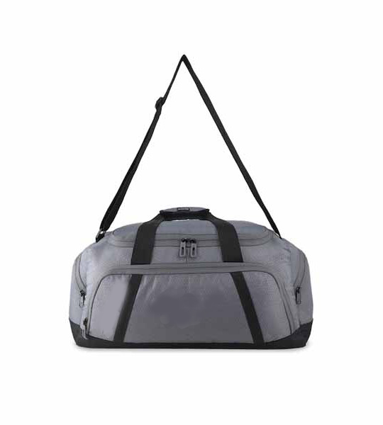 Grey Printed Travel Duffel Bag