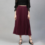 Pleated A-Line Skirt