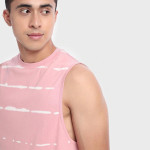 Men Pink Oversized Vest