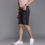 Men Black Slim Fit Distressed Shorts