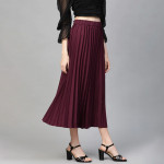 Pleated A-Line Skirt