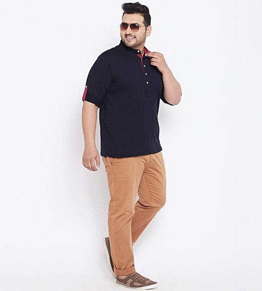 Plus Size Men's Henley T-Shirt