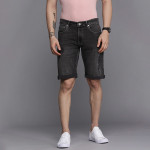 Men Black Slim Fit Distressed Shorts