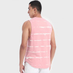 Men Pink Oversized Vest