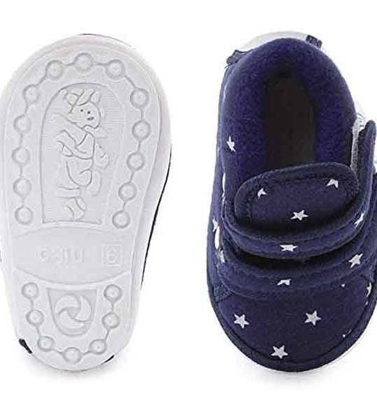 Black Shoes with Double Strap for Baby Boys & Baby Girls