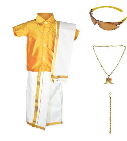 Boys Traditional Dhoti & Shirts SET WITH ACCESSORIES