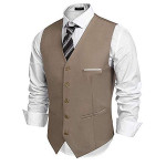 Men's Poly Viscose V-Shape Tuxedo Style Waistcoat