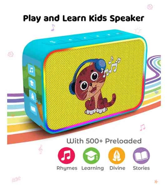 Learn Kids Speaker with Preloaded Rhymes, Stories and Songs