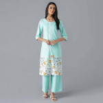 Women Printed Straight Kurta And Palazzos