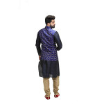 Men's Printed Cotton Jute Nehru Jacket