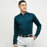 Men Teal Casual Formal Shirt