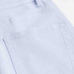 Women Blue Solid Twill Shorts