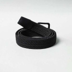 Men Black Braided Wide Belt