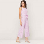 Women Printed Belt-Detail Jumpsuit