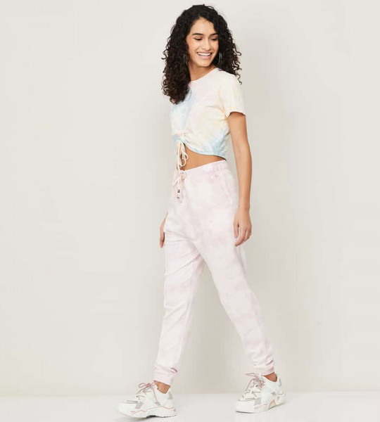 Women Drawstring Waist Joggers