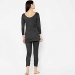 Women Pack Of 2 Black Solid Thermal Set