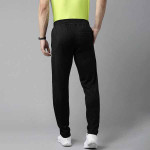 Men Black Solid Running Track Pants