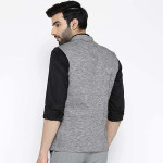 Men's Polyester Cotton Solid Sleeveless Regular Nehru Jacket