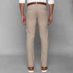 Men Beige Textured Slim Fit Trouser