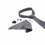 Men Grey Printed Formal Accessory Gift Set