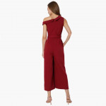 Women Solid One-Shoulder Jumpsuit