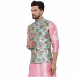 Men's Stylish Silk Printed ONLY Nehru Jacket