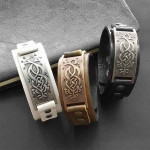 Celtic Knot Bracelet - 2 PCS Viking Bracelet with Vintage Totem