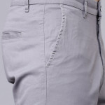 Men Grey Tapered Fit Solid Cropped Chinos