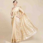 Off White & Golden Woven Design Saree