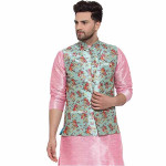 Men's Stylish Silk Printed ONLY Nehru Jacket