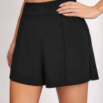 Women Black Loose Fit High-Rise Sports Shorts