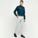 Men Teal Casual Formal Shirt